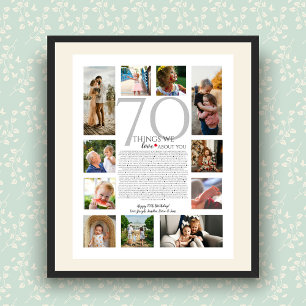 70 dingen die we van je houden foto collage poster