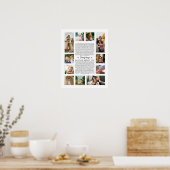 70 dingen die we van je houden verjaardagsfoto cad poster (Keuken)