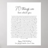 70 dingen waar we van houden, poster (Voorkant)