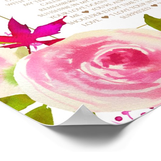 70 dingen waar we van houden, roze rozen gedenkdag poster (Hoek)