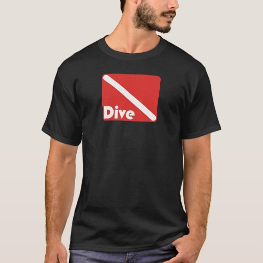 70 Dive Flag Donker T-shirt (Voorkant)