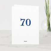 70 Dus wat 70e verjaardag Grappige quote Kaart (Achterkant)