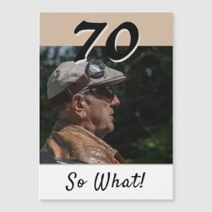 70 Dus wat Beige Modern 70ste Verjaardag Magneetka