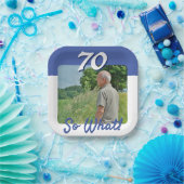 70 dus wat een grappig citaat foto 70e verjaardags papieren bordje (Feest)