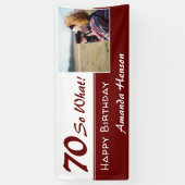 70 Dus wat een grappige 70e verjaardag foto Spandoek (Verticaal)