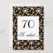 70 dus wat een grappige Floral 70e verjaardag Uitn Kaart (Voorkant)
