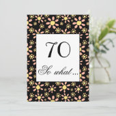 70 dus wat een grappige Floral 70e verjaardag Uitn Kaart (Staand voorkant)