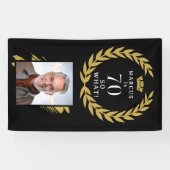 70 Dus wat een grappige Laurel Krans Foto Verjaard Spandoek (Horizontaal)