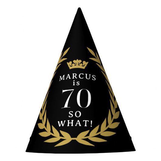70 Dus wat een grappige Laurel Krans Kroon 70e ver Feesthoedjes (Voorkant)