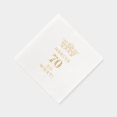 70 Dus wat een grappige Laurel Krans Kroon 70e ver Folie Servetten (Rechts)