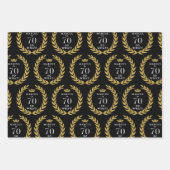 70 Dus wat een grappige Laurel Krans Kroon 70e ver Inpakpapier Vel (Voorkant 2)