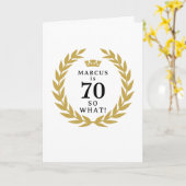 70 Dus wat een grappige Laurel Krans Kroon 70e ver Kaart (Gele Bloem)