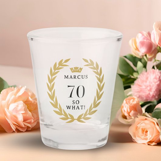 70 Dus wat een grappige Laurel Krans Kroon 70e ver Shot Glas
