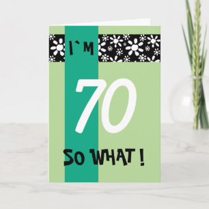 70 Dus wat een Inspirerend Bloemen 70ste Verjaarda Kaart