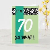 70 Dus wat een Inspirerend Bloemen 70ste Verjaarda Kaart (Gele Bloem)