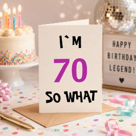 70 dus wat Funny Inspirerend 70th Birthday Kaart