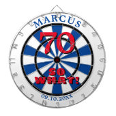 70 dus wat Funny Quote 70th Birthday Dartboard Dartbord (Voorkant)