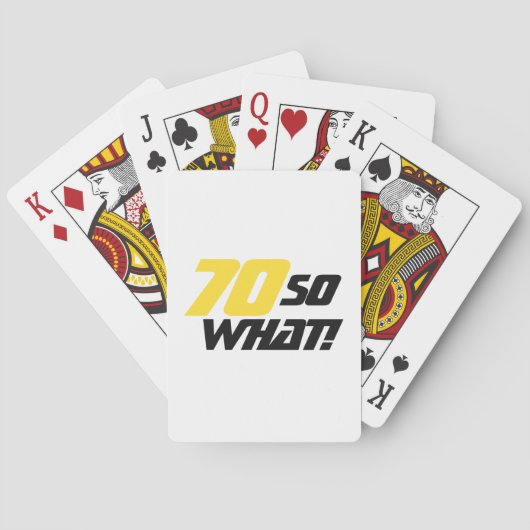 70 dus wat Funny Quote 70th Birthday Pokerkaarten (Achterkant)