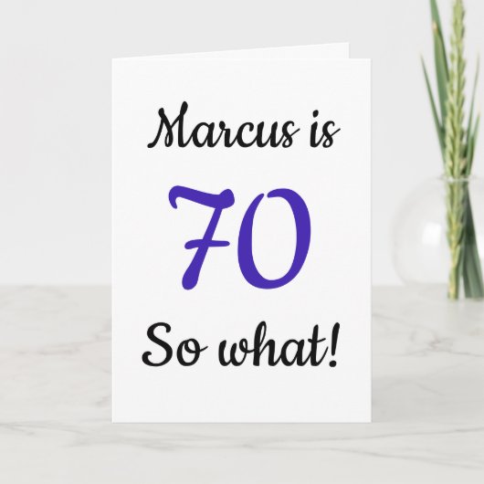 70 dus wat Funny Quote 80th Birthday Card Kaart (Voorkant)
