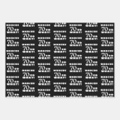 70 dus wat Funny Quote Typografie 70th Birthday Inpakpapier Vel (Voorkant 2)