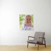 70 Dus wat Funny Quote Voeg een foto toe 70ste ver Wandkleed (In situ)