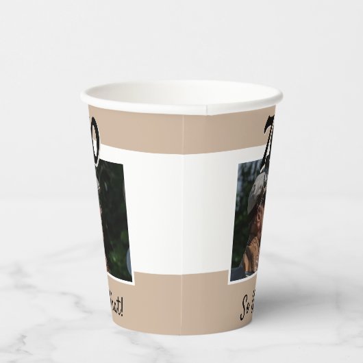 70 Dus wat grappig citaat foto 70e verjaardag Papieren Bekers (Rechts)