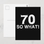 70 Dus Wat - Grappige 70e Verjaardag Briefkaart (Voorkant / Achterkant)