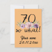 70 Dus Wat - Grappige 70ste Verjaardag Bedankkaart (Voorkant)