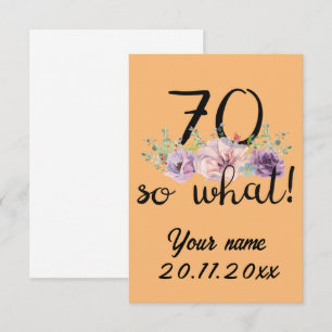 70 Dus Wat - Grappige 70ste Verjaardag Bedankkaart