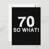 70 Dus wat - Grappige 70ste verjaardag Briefkaart (Voorkant / Achterkant)