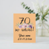 70 Dus Wat - Grappige 70ste Verjaardag Feestdagenkaart (Staand voorkant)