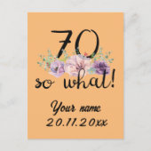 70 Dus Wat - Grappige 70ste Verjaardag Feestdagenkaart (Voorkant)