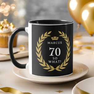 70 Dus wat Grappige Lauwerkrans Kroon 70e Verjaard Mok