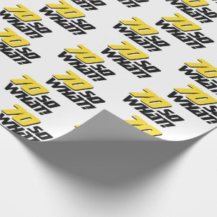 70 dus wat Leuke Typografie Moderne 70ste Verjaard Cadeaupapier
