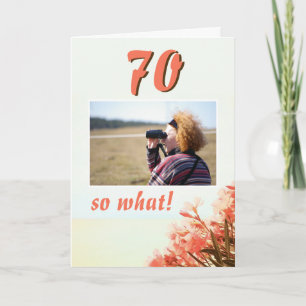 70 dus Wat Oleander Bloemen 70ste Verjaardag Foto Kaart