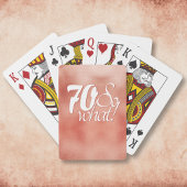 70 Dus welk positief script Roos Gold 70th Birthda Pokerkaarten