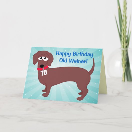 70 éénjarigen Weiner Kaart (Voorkant)