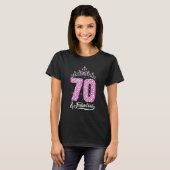 70 en 70e verjaardag van de diamantkroon, vrouwen t-shirt (Voorkant volledig)