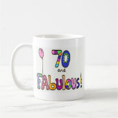 70 en 70e verjaardag van Fabulous Koffiemok (Links)