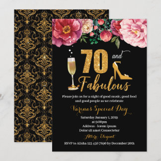 70. en de uitnodiging van de vrouw van Fabulous Bi