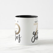 70 en fabelachtige gouden metallische verjaardagsd mok (Midden)