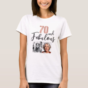 70 en Fabulous 2 Foto 70ste Verjaardag T-shirt