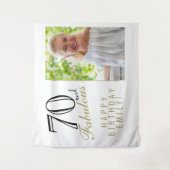 70 en Fabulous 70e verjaardag Foto Achtergrond Wandkleed (Voorkant)