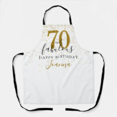 70 en Fabulous Birthday Elegant Gold en Black Schort (Voorkant)