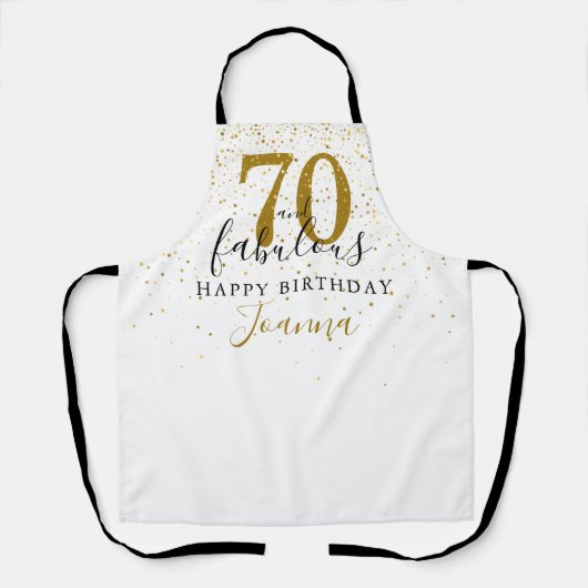 70 en Fabulous Birthday Elegant Gold en Black Schort (Voorkant)