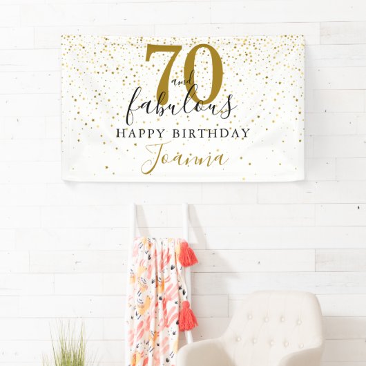 70 en Fabulous Birthday Elegant Gold en Black Spandoek (Insitu)