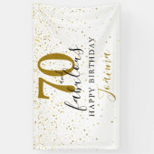 70 en Fabulous Birthday Elegant Gold en Black Spandoek (Verticaal)