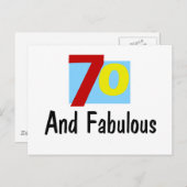 70 en Fabulous Briefkaart (Voorkant / Achterkant)