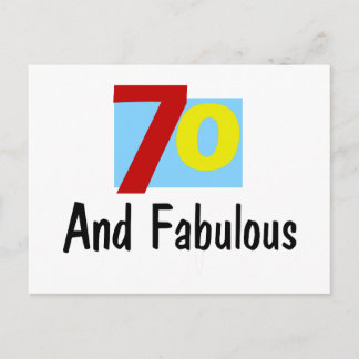 70 en Fabulous Briefkaart