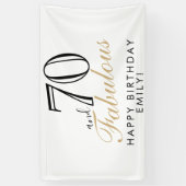 70 en Fabulous Elegant 70e Verjaardag Spandoek (Verticaal)